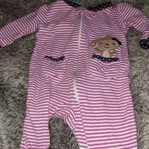 baby girl footies w pockets